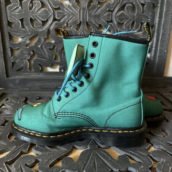 Dr. Martens x Adventure Time BMO 1460 Boots Green Canvas US 6 - Picture 3 of 14